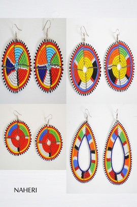 4 designs African maasai beaded earrings