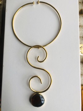 Elegant brass necklace, gift for a loved one