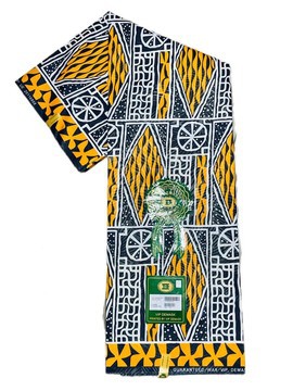 Tissu pagne Ndop Cameroun en coton léger 6 yards