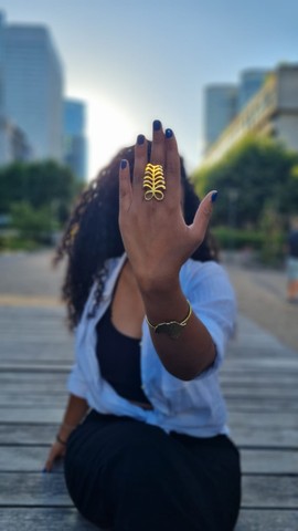 Beautiful bronze ring "Aya"