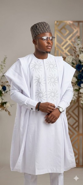 Classic white Agbada