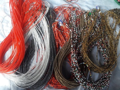 100 Waist beads/ belly chains/ beaded waist beads/Wholesale waist/slimming beads/weight loss beads
