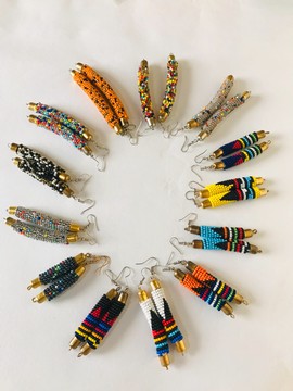 20 boucles d'oreilles / boucles d'oreilles en gros / boucles d'oreilles en perles / boucles d'oreilles maasaï / perles zoulou / boucles d'oreilles africaines