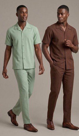 Men matching shirt and trouser co-ord set