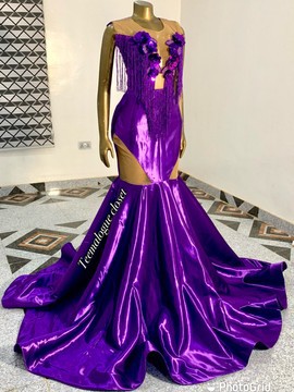 Purple rush senior prom dress