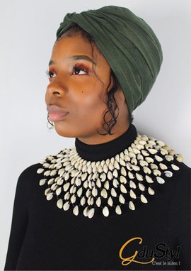 Collier en coquillage " Linguére Pokou" GM