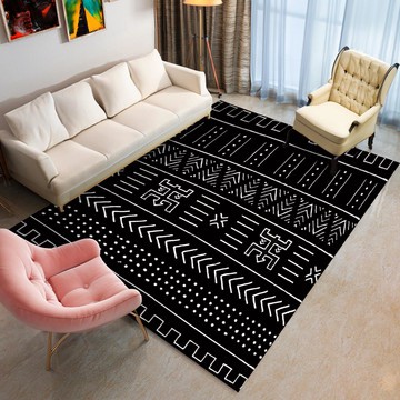African Rug Carpet Mudcloth Print (LARGER SIZES AVAILABLE)