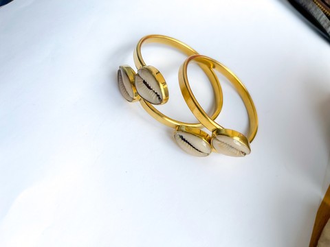 Cowrie shell bangle