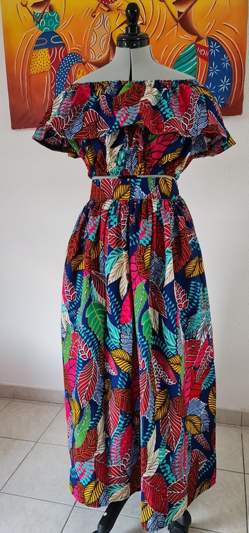 Leaf skirt and top set