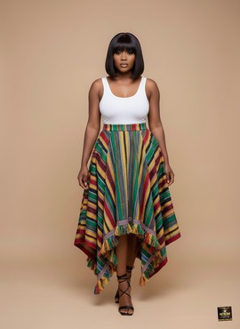 Heritage Aso-Oke Handkerchief Skirt