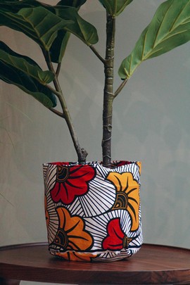 Cache pot/ panier Fleurs
