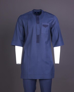 Navy blue Mixed Color Kaftan.