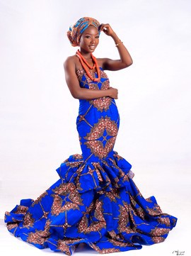 Robe de bal de sirène africaine, longue robe de femme ankara, vêtements de femmes africaines, robe de mariée africaine