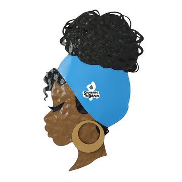 ORNEMENT MURAL PLAQUE EN METAL PROFIL FEMME