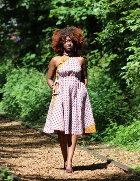 Robe évasée imprimée wax