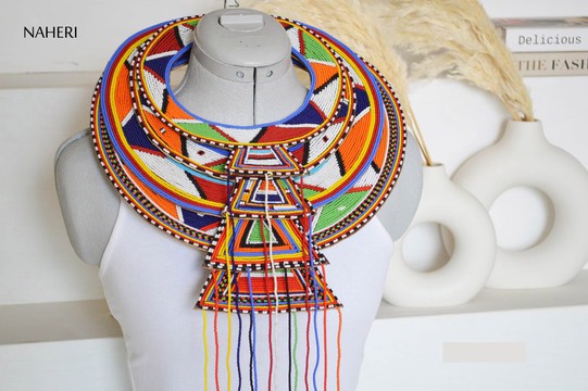 African maasai beaded necklace set of 4 handmade jewelry
