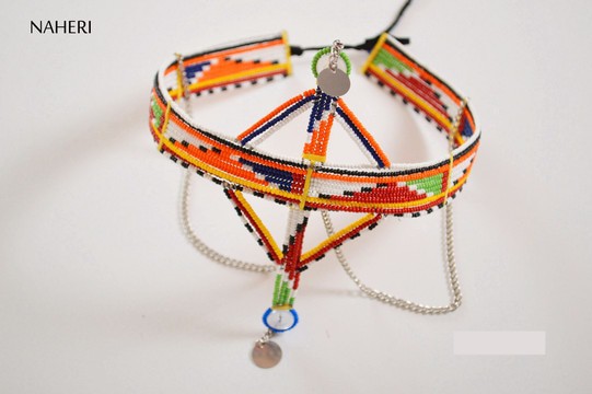 African jewelry maasai beaded head jewelry