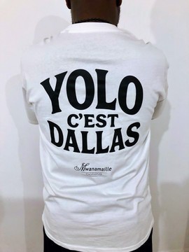 T-shirt blanc « Yolo c’est Dallas » Mixte