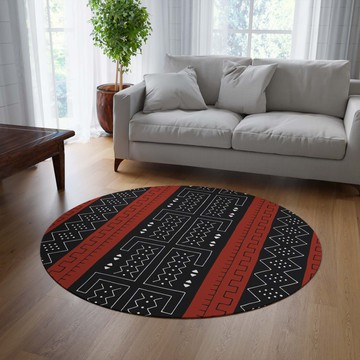 Multi Colored Round Rug Tribal Print Carpet (LARGER SIZES AVAILABLE)
