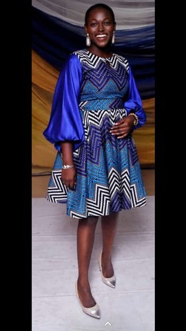 Robe évasée mi-longue africaine Bibitayo