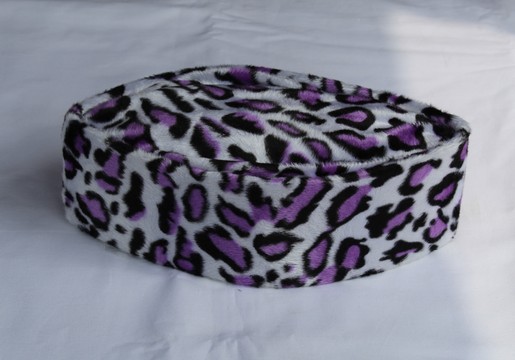 Cheetah Animal Print Velvet Cap, Hausa Cap, Igbo Cap, Fulani Hat, African Mens Hat
