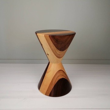 High quality wooden coffee table: vintage stool