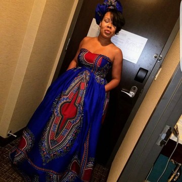 Robe longue imprimée africaine Ekene