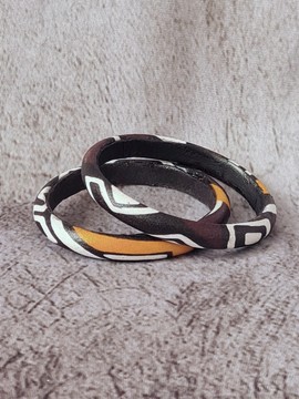 YEMOJA "S" BOGOLAN bracelet in WAX fabric-loincloths