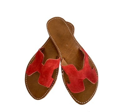 Sandale en cuir véritable haute qualité fait main mode femme