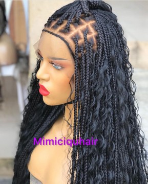 Bohemian braided wig on 13*4 frontal