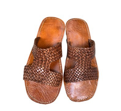 Sandale en vrai cuir Marron mode homme de très haute qualité
