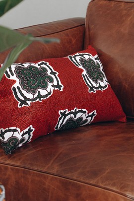 Coussin rectangle "Blason" Wax