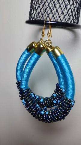 Beaded Hoop earrings