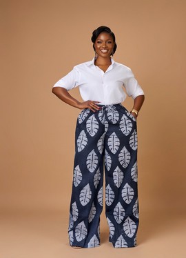 Foliage Adire Wide-Leg Trousers