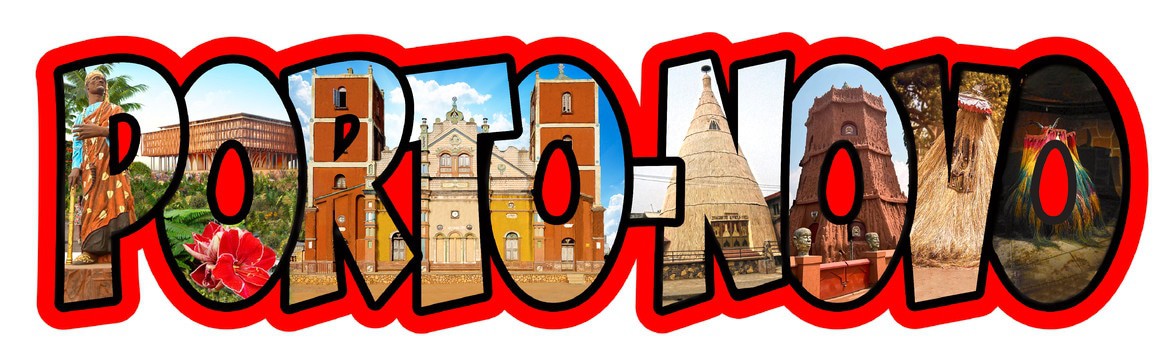 Magnet en Bois « Porto-Novo en Lettre » avec motif  - Décoration idéale pour réfrigérateur