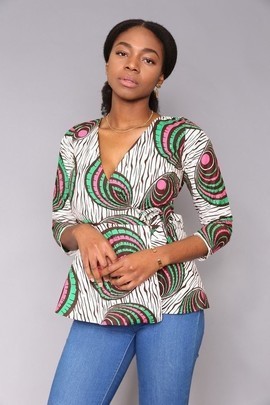 FUOYE AFRICAN PRINT ANKARA TOP