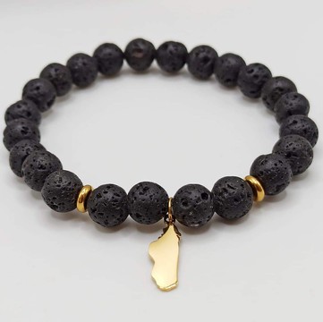 Lava stone bracelet / natural stone / Madagascar