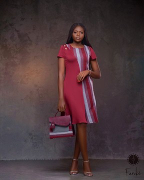 Kassi dress, burgundy