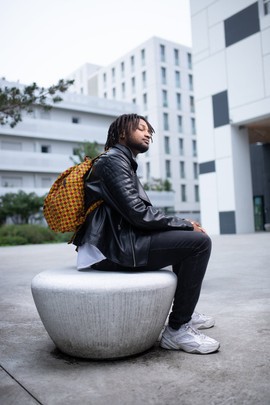 Yellow wax backpack