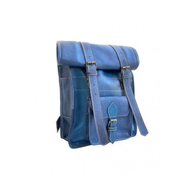 100% handmade high quality genuine leather backpack.