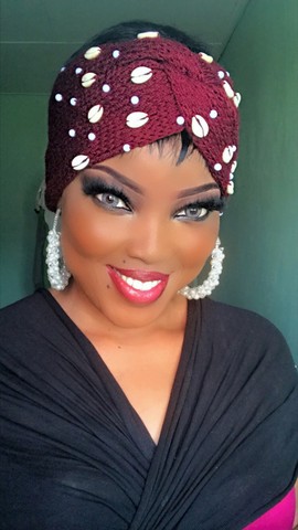 LOUKOU cowrie head turbans
