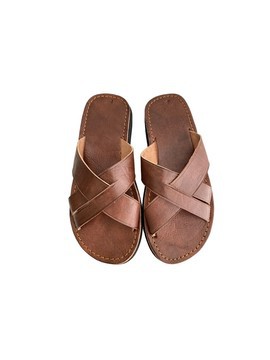 Sandale en Vrai Cuir Fait Main - Confort Naturel et Élégance Artisanale