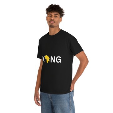 King T-Shirt | Black King Graphic Tee | Afro Inspired Royal Crown Shirt for Men | Inspirational