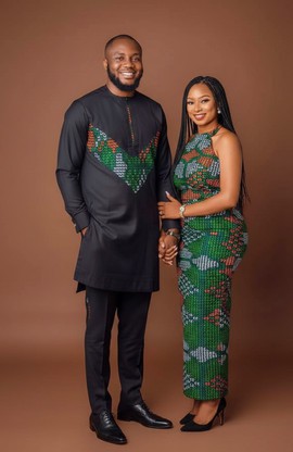 Elegant Couple's Outfits: Contemporary African Fashion