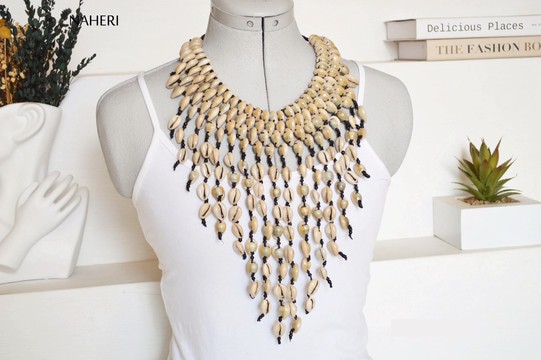 African Tribal Cowrie Shells necklace