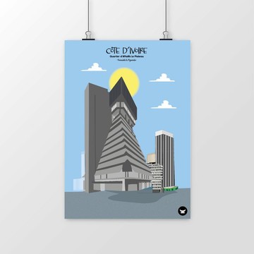 Affiche Murale-Côte d'Ivoire, la pyramide