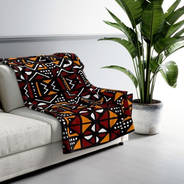 Traditional African Blankets Tribal Throw Mudcloth Print (MORE SIZES AVAILABLE)
