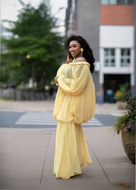 FAYE YELLOW SKIRT SET