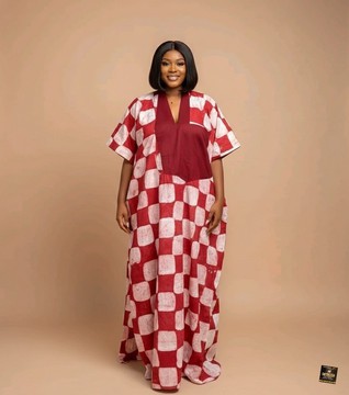 Kaftan en batik Oreofe longueur ras du sol