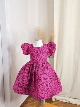 Robe Ife en wax africain pour fille | Robe en tissu africain pour enfant |